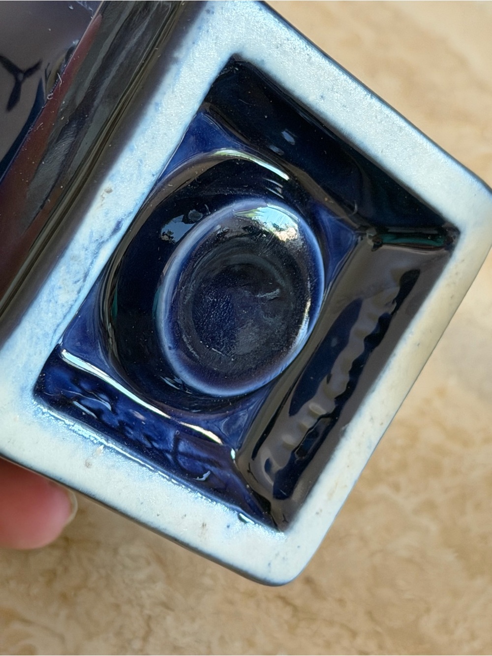 Fiestaware Cobalt Blue Round Ceramic Candleholders - Pair stands 4 inches tall - Picture 6 of 6